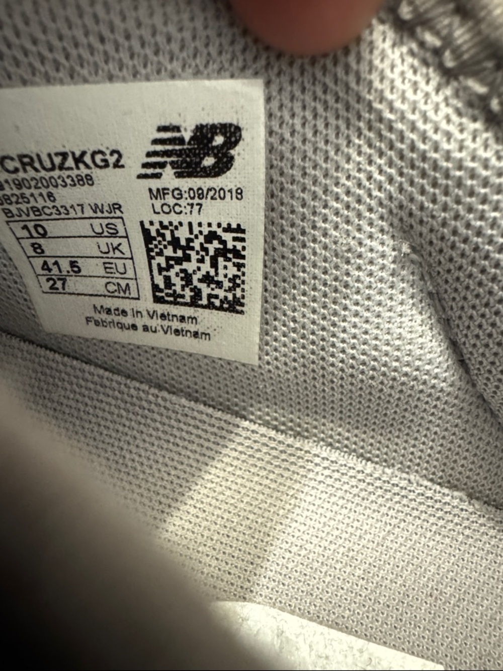 New Balance Light Grey Knit Lace-Up Sneakers - Picture 5 of 6